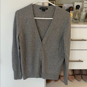 Cashmere Gray Cardigan Sweater